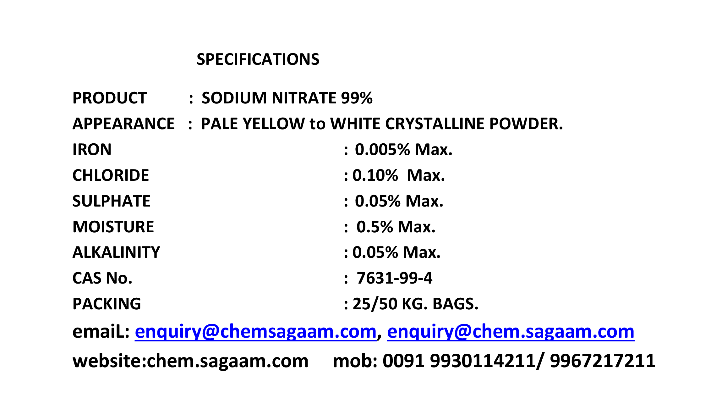 SODIUM NITRATE